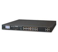 PLANET FGSW-1822VHP PLANET Commutateur PoE 16 ports 10/100TX 802.3at combo 2 ports Gigabit TP/SFP, avec écran LCD PoE, 300 Watts