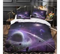Planet Galaxy Drap Housse Motif 3D Microfibre Doux Résistant | 38x26cm Décoration Chambre Cadeau Chambre Confort Amélioré Installation Facile