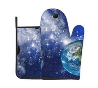 Planet Galaxy Lot de 2 gants de cuisine et maniques Motif galaxie 17,8 x 27,9 cm
