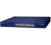 Planet Gigabit Switch N-Way 24-port 10/100/1000 Mbps - 24x RJ45 Montage en rack - Gigabit Ethernet (10/100/1000) - Montage en rack - 1U