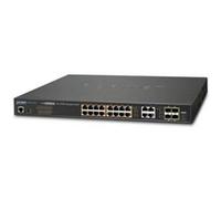 Planet GS-4210-16P4C, Géré, L2+, Gigabit Ethernet (10-100-1000), Connexion Ethernet, supportant l'alimentation via ce port (PoE) G