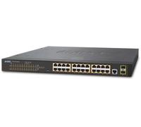 PLANET GS-4210-24P2S commutateur réseau Géré L2/L4 Gigabit Ethernet (10/100/1000) Connexion Ethernet, supportant l'alimentation via ce port (PoE) 1U Bleu