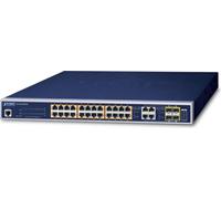 PLANET GS-4210-24PL4C PLANET Layer 2/4 SNMP managed 10/100 Switch 24 ports RJ-45 + 2 ports Gigabit SFP, PoE 802.3at Rack Mount
