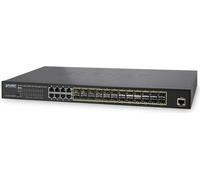 PLANET GS-5220-16S8CR PLANET L2+/L4 24-Port 100/1000X SFP, 8 Shared TP Managed Switches, Static Routing, IPv4/IPv6, W/ 48V Redundant Power