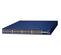 Planet GS-6311-48P6X Layer 3 48-Port 10/100/1000T 802.3at PoE + 6-Port 10G SFP+ Managed Ethernet Switch (600W PoE budget, hardware-based Layer 3 RIPv1/v2, OSPFv2 dynamic routing, supports ERPS Ring, P