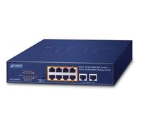 PLANET GSD-1008HP commutateur réseau Non-géré Gigabit Ethernet (10/100/1000) Connexion Ethernet, supportant l'alimentation via ce port (PoE) 1U Bleu