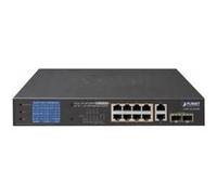 Planet Networking & Communication Switch GSD-1222VHP – 10 ports Gigabit LCD, 8 PoE+ 120W, 2 SFP