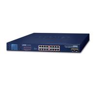 PLANET GSW-1820VHP commutateur réseau Non-géré Gigabit Ethernet (10/100/1000) Connexion Ethernet, supportant l'alimentation via ce port (PoE) 1U Bleu