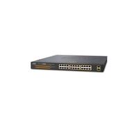 PLANET GSW-2620HP - Commutateur - 24 x 10/100/1000 (PoE+) + 2 x Gigabit SFP - de bureau, Montable sur rack - PoE+ (220 W)
