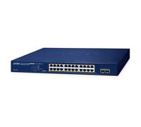 PLANET GSW-2620HP commutateur réseau 10G Ethernet (100/1000/10000) Connexion Ethernet, supportant l'alimentation via ce port (PoE) 1U Bleu