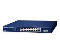 Planet Networking & Communication Commutateur GSW-2620HP 24x1G PoE+ 2xSFP 220W bureau/rack