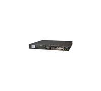 PLANET GSW-2620VHP - Commutateur - 24 x 10/100/1000 (PoE+) + 2 x Gigabit SFP - de bureau, Montable sur rack - PoE+ (300 W)