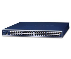 PLANET HPOE2400G commutateur réseau Géré Gigabit Ethernet (10/100/1000) Connexion Ethernet, supportant l'alimentation via ce port (PoE) 1U Bleu