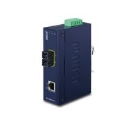 PLANET IFT-802TS15 Convertisseur de média 100Base-TX vers 100Base-FX Monomode 1310nm SC, distance 15km, 1 port RJ45, Alimentation 12-48V, IP30