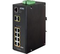 PLANET IGS-10020PT PLANET IP30 Commutateur Ethernet industriel 8* 1000TP PoE 2* 100/1000F SFP administrable, (-40 à 75 degrés C)