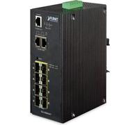 PLANET IGS-10080MFT Industrial 8 100/1000X SFP+ 2-Port 10/100/1000T,Managed Switch, -40~75 degrees C