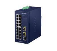 Planet commutateur réseau IGS-4215-16T2S géré L2/L4 Gigabit Ethernet (10/100/1000) Bleu