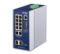 Planet IGS-4215-8UP2T2S IP30 Industrial L2/L4 8-Port 10/100/1000T 802.3bt PoE + 2-Port 10/100/1000T + 2-Port 100/1000X SFP Managed Switch