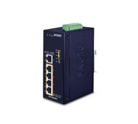 PLANET IGS-504HPT - Commutateur industriel Gigabit PoE+ 4 Ports 802.3at + 1 Uplink, Budget PoE 120W, DIN-Rail