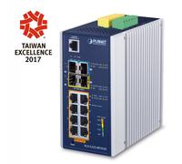 PLANET IGS-5225-8P2S2X commutateur réseau Géré L3 Gigabit Ethernet (10/100/1000) Connexion Ethernet, supportant l'alimentation via ce port (PoE) Bleu, Argent