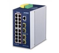Planet Commutateur réseau géré L3 IGS-6325-16P4S 16x Gigabit PoE 802.3at 4x SFP Bleu
