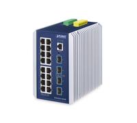 PLANET IGS-6325-16T4X : Switch Industriel L3 Géré 16 Ports Gigabit Ethernet + 4 SFP+, IP30, QoS, Web/Cloud, 9-48V DC, -40-75°C