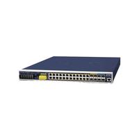 Planet IGS-6325-24P4X commutateur réseau Géré L3 Gigabit Ethernet (10/100/1000) Connexion Ethernet, supportant l'alimentation Via ce Port (PoE) 1U Noir, Bleu
