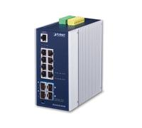 PLANET IGS-6325-8T4X Switch Géré L3 Gigabit Ethernet 8 RJ45 + 4 SFP+ 10G, 96 Gbps, VLAN, QoS, SNMP, IP30, Montage Mural/DIN, -40°C à 75°C