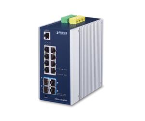 PLANET IGS-6325-8T4X Switch Géré L3 Gigabit Ethernet 8 RJ45 + 4 SFP+ 10G, 96 Gbps, VLAN, QoS, SNMP, IP30, Montage Mural/DIN, -40°C à 75°C