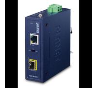 PLANET IGT-815AT Convertisseur de Média Gigabit Ethernet 10/100/1000Base-T vers SFP Multimode/Monomode, Distance 100m, Alimentation 9-48V, IP30