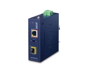 PLANET IGTP-815AT Convertisseur Media Gigabit Ethernet 10/100/1000Base-T vers 1000Base-SX/LX SFP, PoE 36W, IP30, -40~75°C
