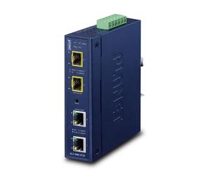 PLANET Industrial 2-Port convertisseur de support réseau Bleu