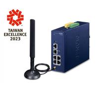 PLANET Industrial 5-Port GE LoRaWAN Gateway LCG-300-EU entrée et régulateur
