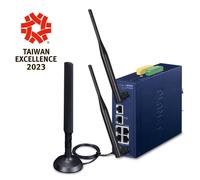 PLANET Industrial 5-Port GE LoRaWAN WLAN Gateway LCG-300W-EU entrée et régulateur