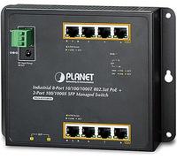 PLANET WGS-4215-8P2S commutateur réseau Géré Gigabit Ethernet (10/100/1000) Connexion Ethernet, supportant l'alimentation via ce port (PoE) Noir
