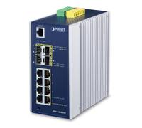 PLANET Industrial 8 ports 10/100/1000T + 4 ports 100/1000X