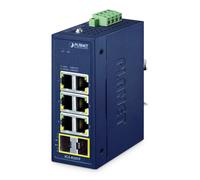 Planet IP30 Compact size 6-Port 10/100/1000T + 2-Port 100/1000X SFP Gigabit Ethernet Switch (-40 to 75 C)