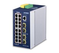 PLANET IGS-6325-16P4S commutateur réseau Géré L3 Gigabit Ethernet (10/100/1000) Connexion Ethernet, supportant l'alimentation via ce port (PoE) Aluminium, Bleu