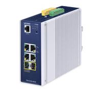 Planet IP30 DIN-rail Industrial L2+ 4-Port 10/100/1000T + 2-Port 1G/2.5G SFP Managed TSN Switch (-40 to 75 C)