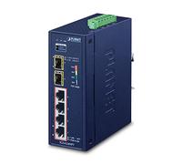 PLANET - Commutateur réseau IGS-624HPT Non-géré 4x1Gb PoE+ 2xSFP Gigabit Bleu