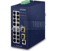PLANET IGS-4215-16T2S commutateur réseau Géré L2/L4 Gigabit Ethernet (10/100/1000) Bleu