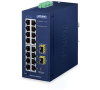 PLANET IP30 Industrial L2/L4 16-Port Géré L2/L4 Gigabit Ethernet (10/100/1000) Bleu