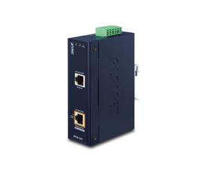 PLANET IPOE-162 Commutateur Gigabit Ethernet 2 ports RJ-45 PoE (1 port, 30W) IEEE 802.3af/at, 12-48V DC, IP30, -40°C à 75°C, montage mural/rail DIN