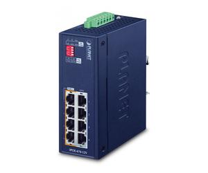 Planet IPOE-470-12V Commutateur Ethernet Gigabit industriel 8 ports avec PoE