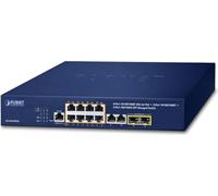 PLANET IPv4/IPv6, 8-Port Managed Géré L2/L4 Gigabit Ethernet (10/100/1000) Connexion Ethernet, supportant l'alimentation via ce port (PoE) 1U Bleu
