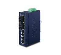 PLANET ISW-621TS15 Commutateur Non-géré L2 4 Fast Ethernet 10/100 + 2 Fibre 100BASE-FX Monomode 15km -40°C à 75°C IP30 Montage Rail DIN/Mural