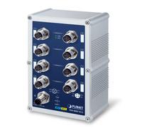 PLANET ISW-800T-M12 commutateur réseau Non-géré L2 Fast Ethernet (10/100) Bleu, Gris