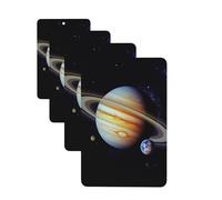 Planet Jupiter Lot de 4 cartes de désodorisants de voiture personnalisables, cadeaux pour homme et femme, tablettes d'aromathérapie, cartes parfumées à suspendre pour armoire, salle de bain