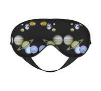 Planet Jupiter Masque doux pour les yeux, double face pour le sommeil, les voyages, le yoga, sangle réglable, bloque la lumière