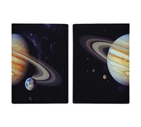 Planet Jupiter - Porte-passeport de voyage avec emplacements pour cartes de crédit et fente pour carte d'embarquement pour voyage, carte d'identité familiale (20,3 x 13,7 cm)